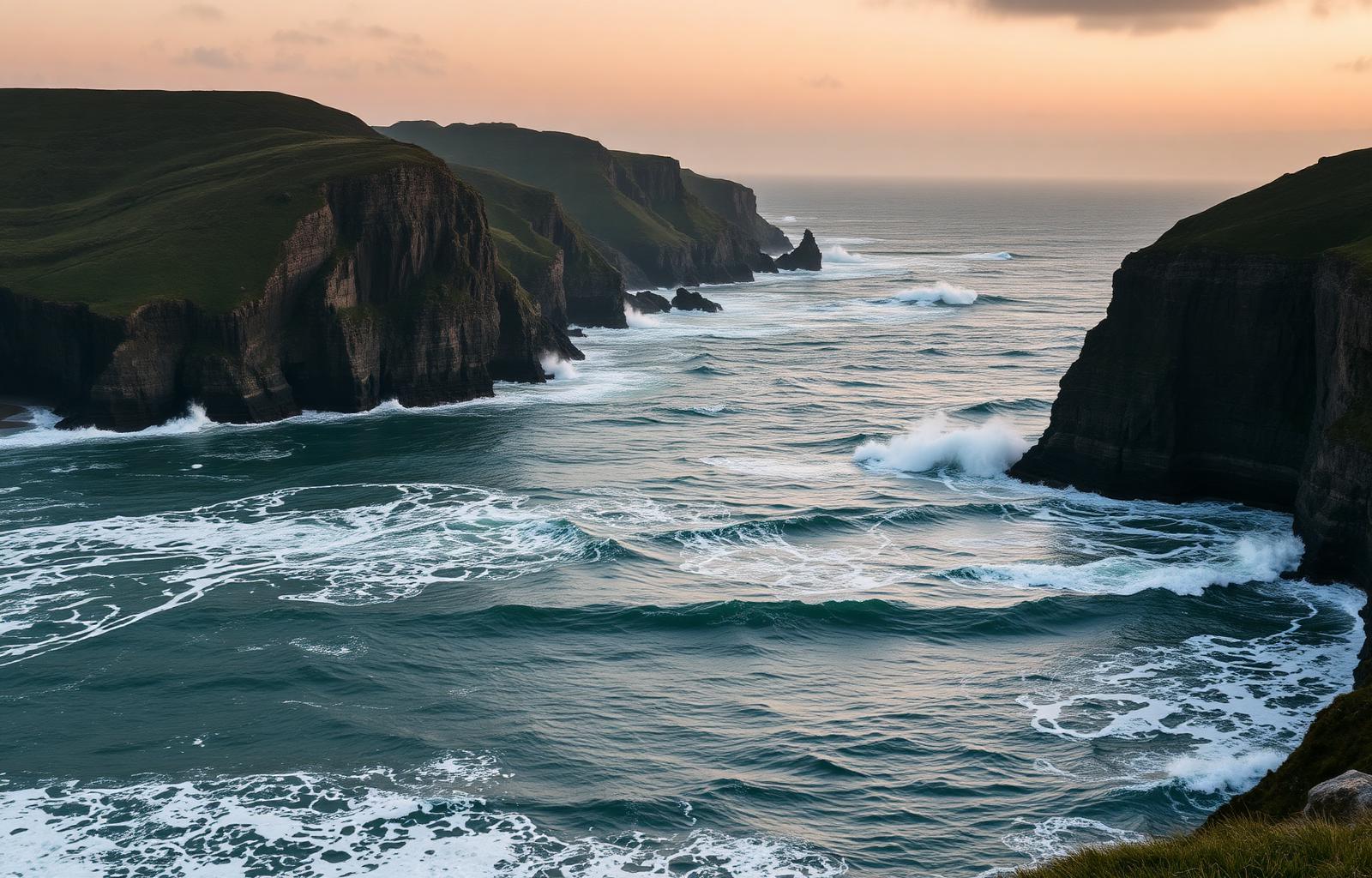 Coastline at dusk